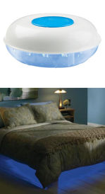 blue light under bed