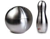 Bowling Ball Ice Bucket & Bowling Pin Cocktail Shaker (Image courtesy Wrapables.com)
