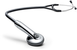 Bang &amp; Olufsen Stethoscope (Image courtesy Medicom)