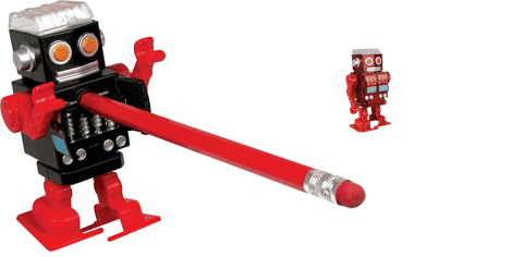 Wind-Up Robot Pencil Sharpener (Images courtesy Hawkin's Bazar)