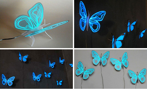 Electroluminescent Butterfly Nightlight (Images courtesy Inhabitat)