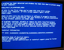 Windows BSOD (Image courtesy Andper.net)