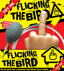 Flickin The Bird Pump Up Finger (Image courtesy BoysStuff.co.uk)