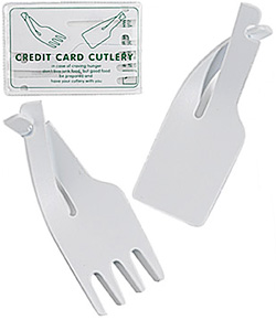 Credit Card Cutlery (Image courtesy Cooper Hewitt :: the Shop)
