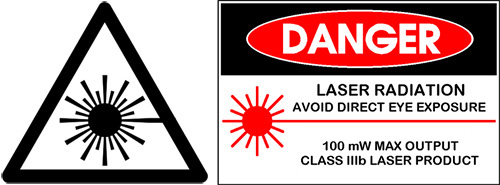 Class IIIb Laser Warning (Image courtesy Kellerstudio)
