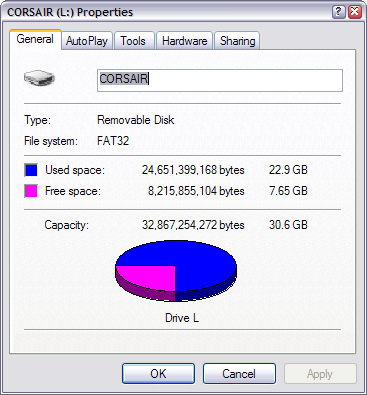 Corsair 32GB Ultra Rugged USB 2.0 Flash Drive (Image property of OhGizmo!)