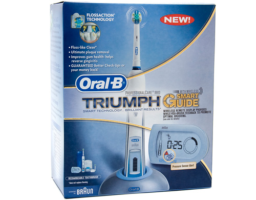Oral-B Triumph Electric Toothbrush With Wireless SmartGuide (Image property of OhGizmo!)