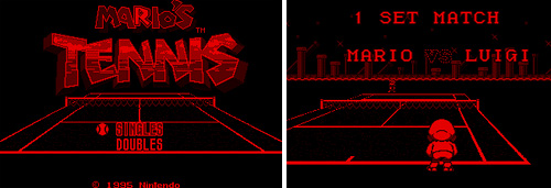 Mario's Tennis (Virtual Boy) (Images courtesy MobyGames)