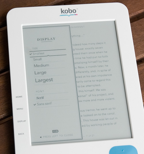 Kobo eReader (Image property OhGizmo!)