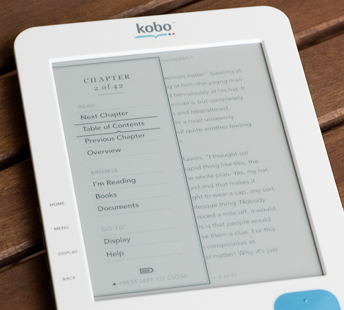 Kobo eReader (Image property OhGizmo!)