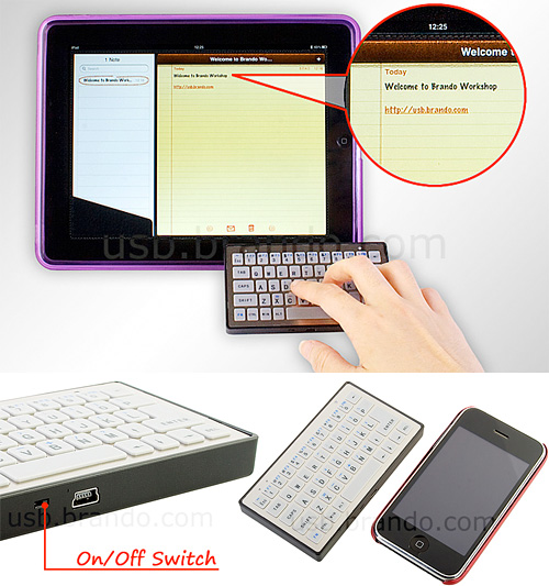 Slim Bluetooth Keyboard (Images courtesy Brando)