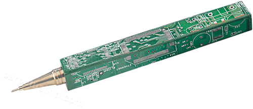 Recycled Motherboard Pen (Image courtesy Perpetual Kid)
