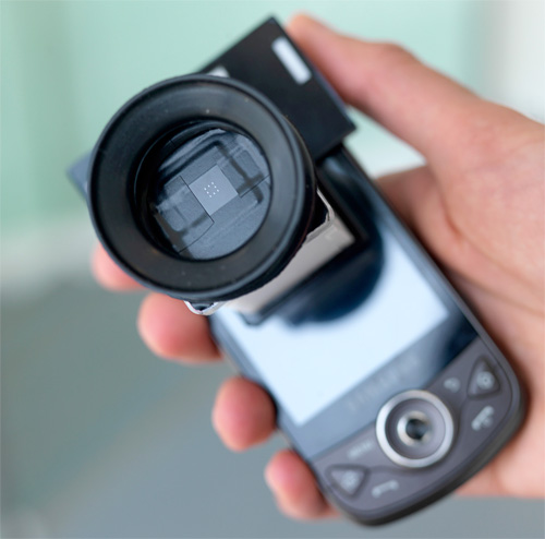 Cellphone Based Eye Tester (Image courtesy MIT Media Lab)