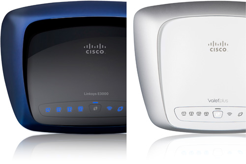 Cisco Valet Plus & Linksys E3000 Wireless Routers (Images courtesy Cisco)