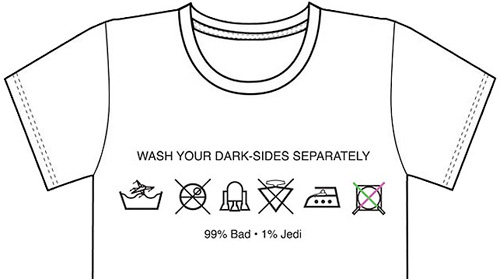 "How to Wash Your Dark Sides" T-Shirt (Image courtesy StarWarsShop)