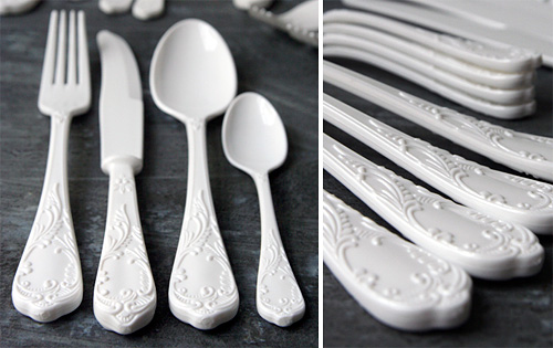 Extravaganza Italian Style Plastic Cutlery (Images courtesy Rockett St. George)