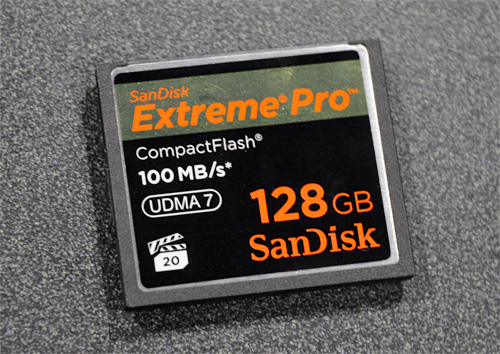 SanDisk Extreme ProTM 128GB CompactFlash Card (Image property OhGizmo!)
