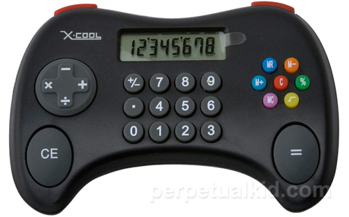 X-Cool Video Game Controller-Inspired Calculator (Image courtesy Perpetual Kid)