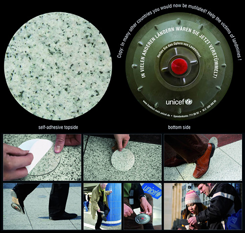 UNICEF Landmine Awareness Campaign (Images courtesy Ads of the World)