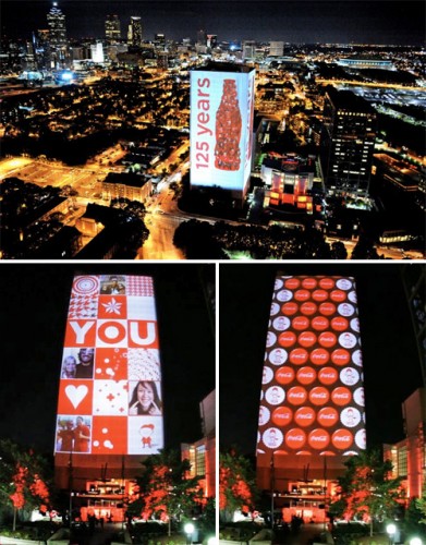 Coca-Cola's 125th Anniversary (Images courtesy Obscura Digital)