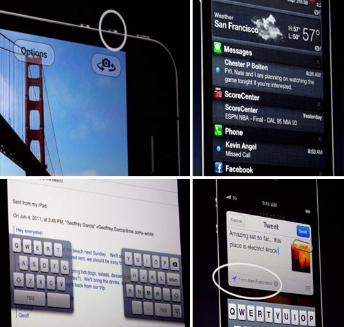 Apple's iOS 5 (Images courtesy Wired Gadget Lab)