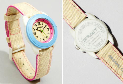 Sprout Biodegradable Watch (Images courtesy FredFlare)
