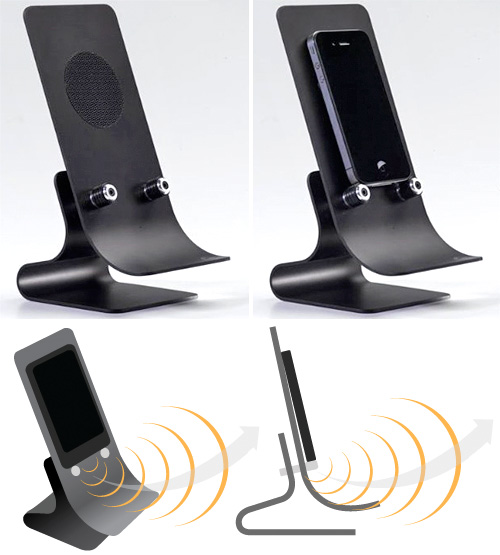 Wave Cradle Sound Enhancing iPhone Stand (Images courtesy WaveCradle)