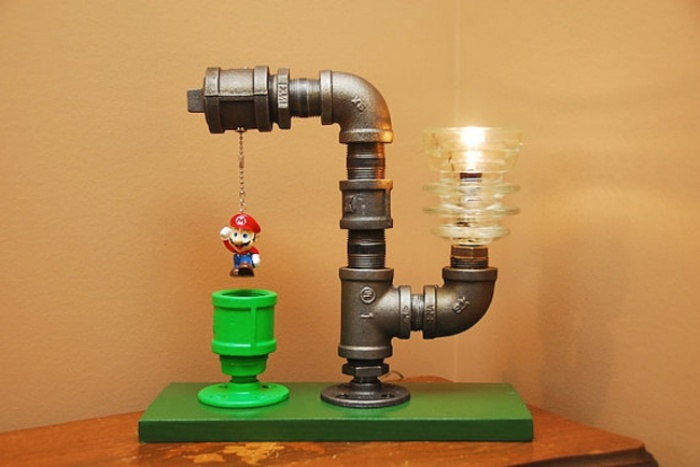 Mario Bros. Theme Industrial Pipe Lamp