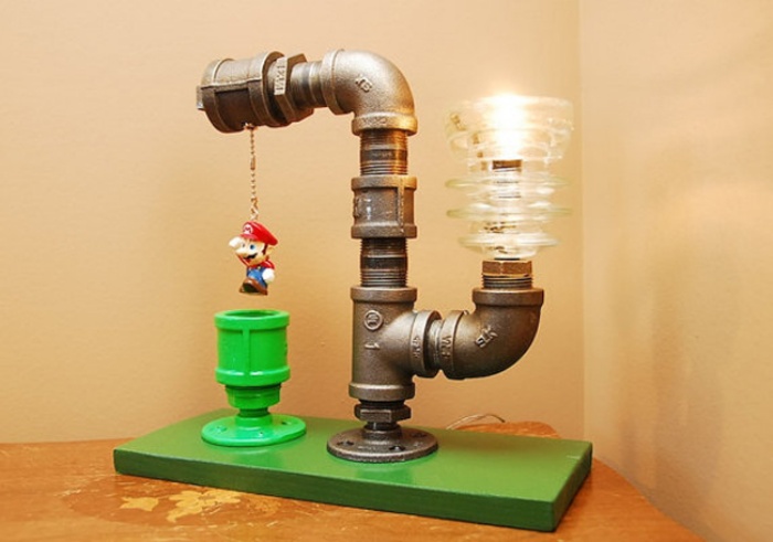 Mario Bros. Theme Industrial Pipe Lamp1