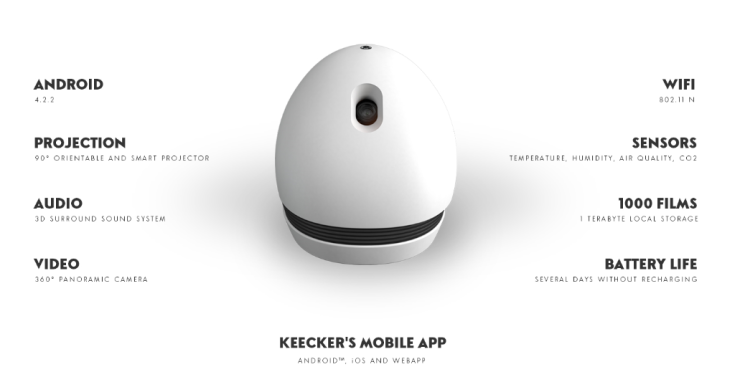Keecker-Robot-Android-specifications-techniques