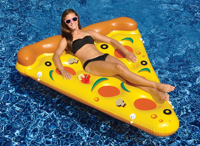 Inflatable Pizza Slice Swimming Pool Float